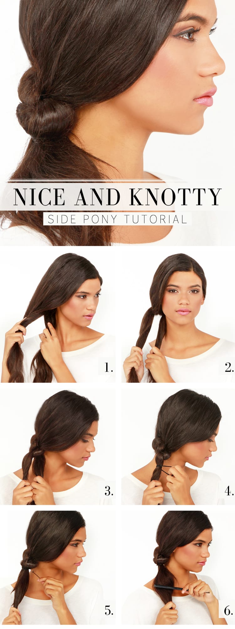 Lulus How-To: The Knotted Side Pony  Fashion Blog