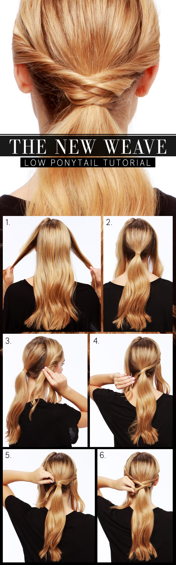Lulus How-To: The New Weave Low Ponytail Tutorial  Fashion Blog