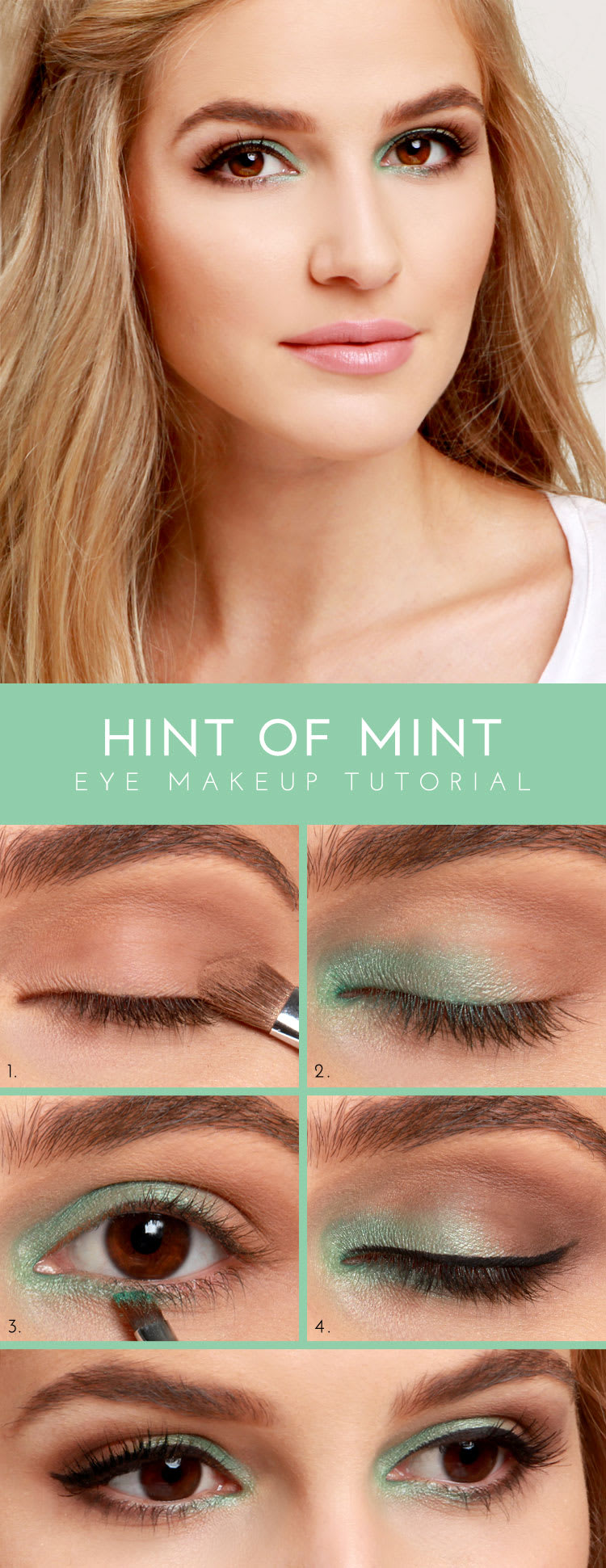 Lulus HowTo Hint of Mint Eye Shadow Tutorial Fashion Blog