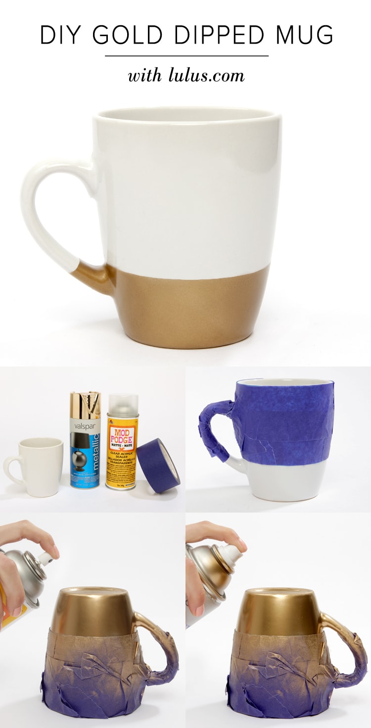DIY Gold Dipped Mug