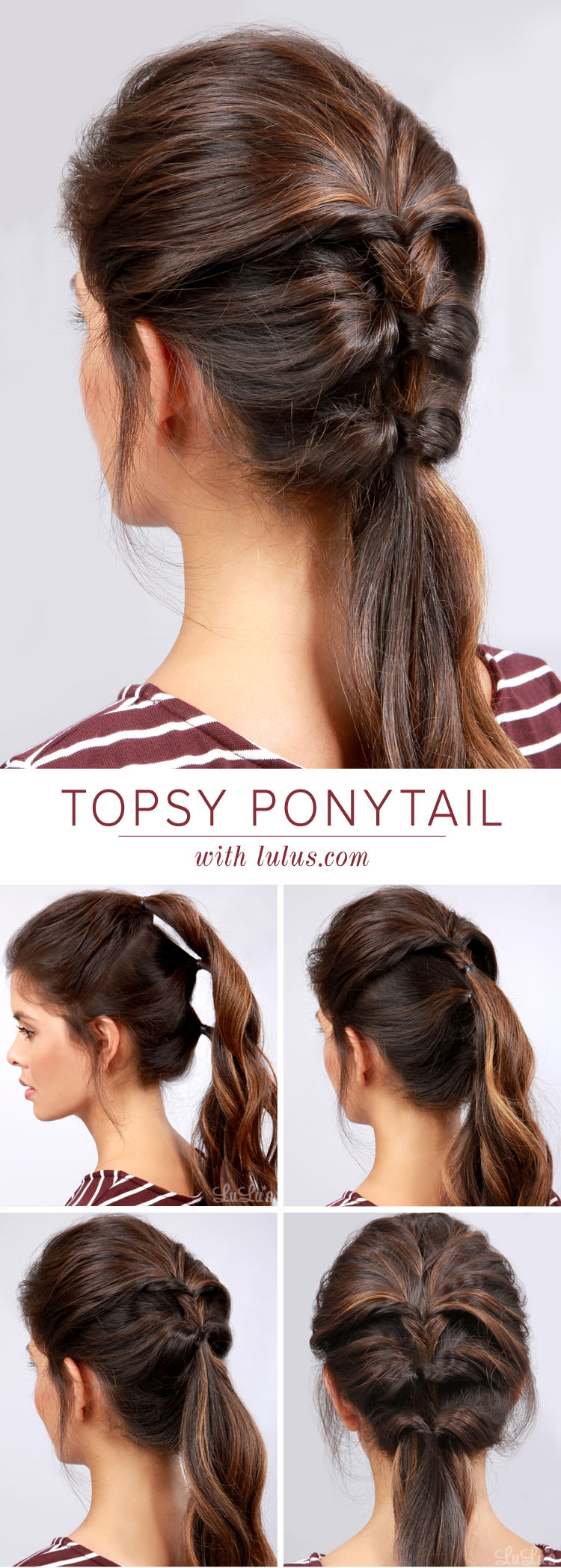 Lulus How-To: Topsy Ponytail Hair Tutorial  Fashion Blog