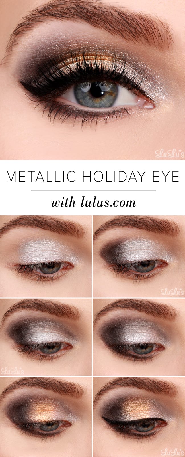 Lulus HowTo Metallic Holiday Eyeshadow Tutorial Fashion Blog
