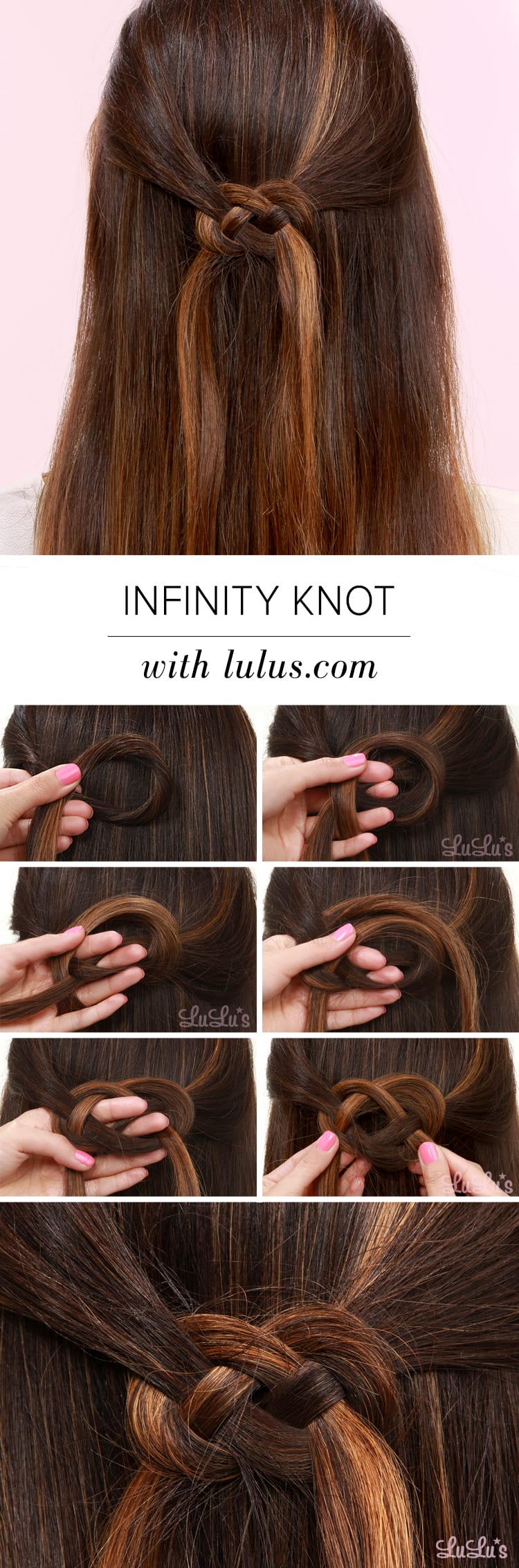 Lulus HowTo Infinity Knot Hair Tutorial Fashion Blog