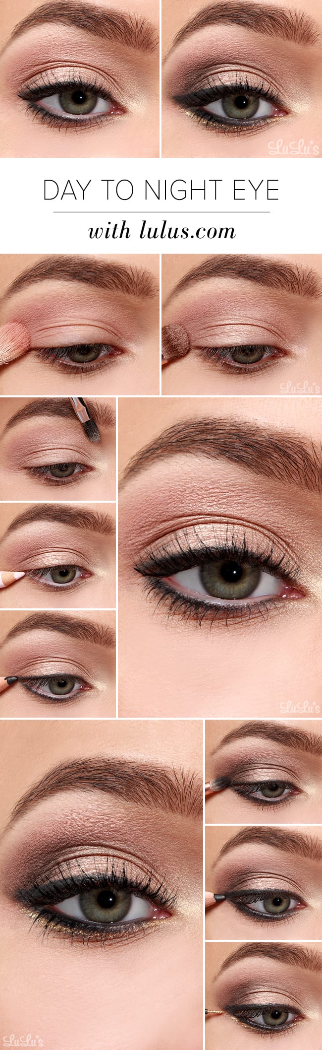 Lulus HowTo Day to Night Eye Shadow Tutorial Fashion Blog