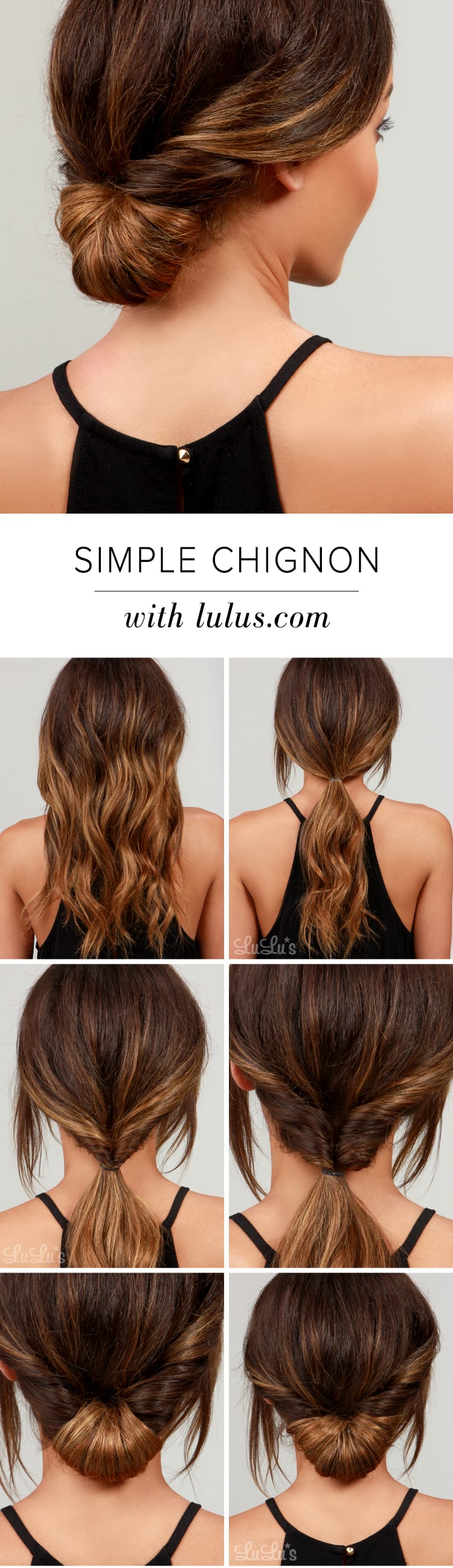 Lulus How-To: Simple Chignon Hair Tutorial  Fashion Blog