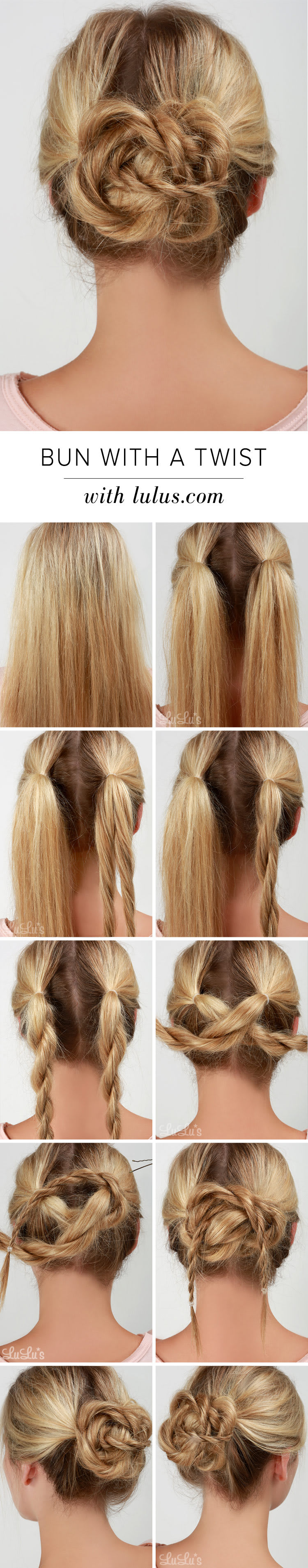 Lulus How-To: Bun with a Twist Hair Tutorial Fashion Blog Lulus How-To: Bun with a Twist Hair Tutorial Fashion Blog