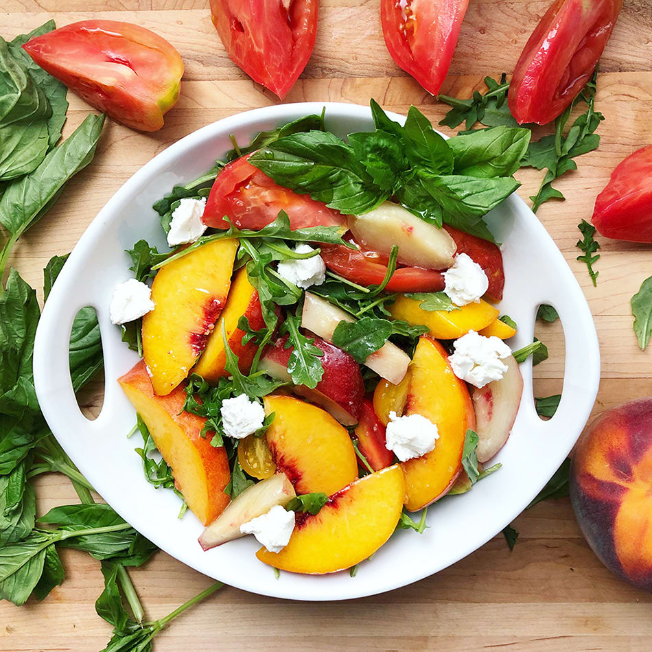 stone fruit caprese salad - delicious end of summer salad recipe