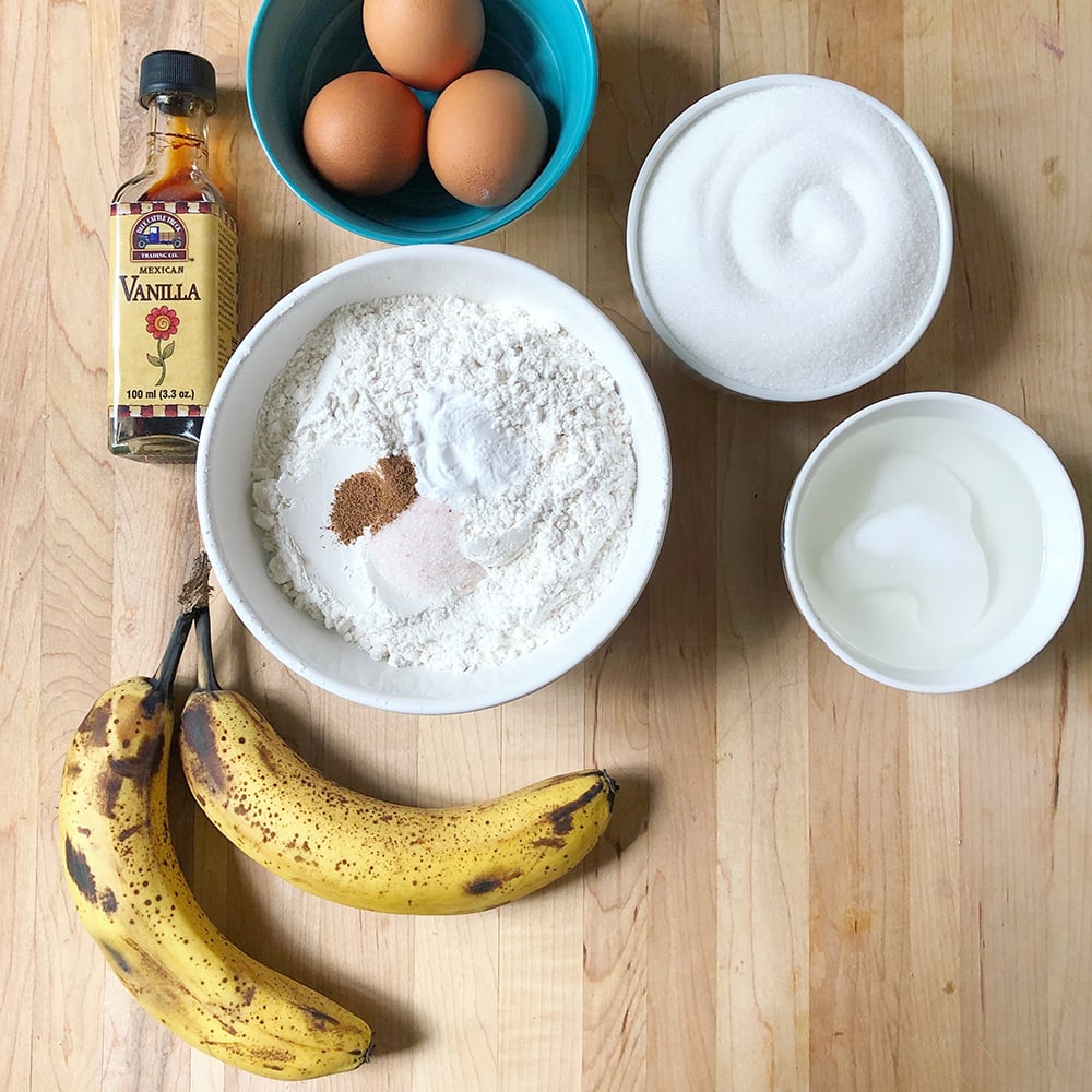 banana bread ingredients