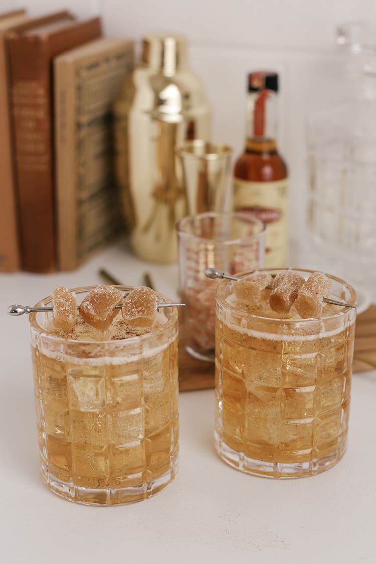 ginger smash holiday cocktail recipe
