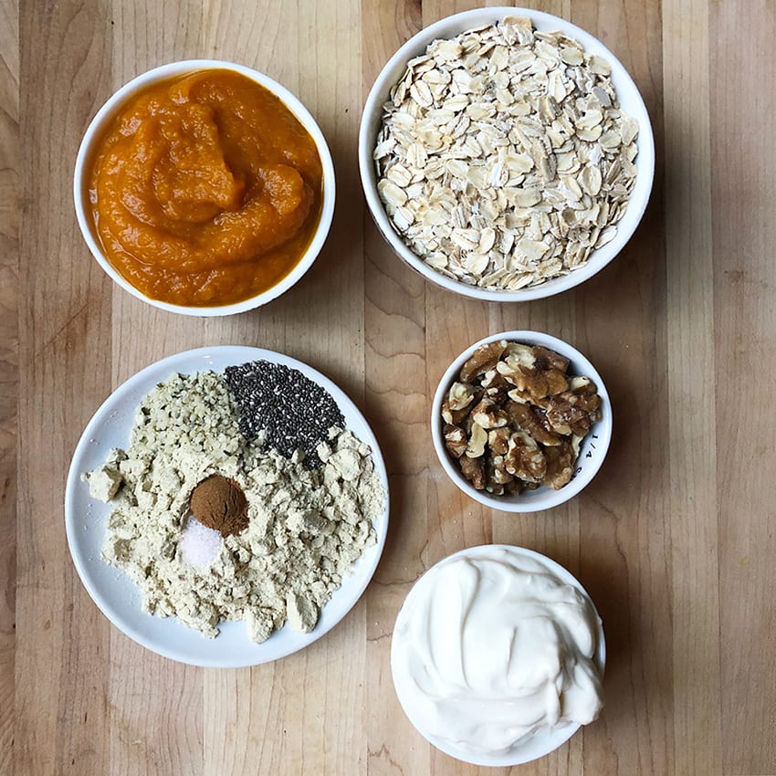 pumpkin pie overnight oats ingredients
