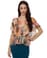Collective Concepts Tangerine Grove Print Top