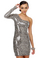 Take Meow-t Tonight One Shoulder Sequin Dress
