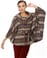 Costa Blanca Tulsi Rose Cowl Neck Poncho Top