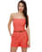 Peachy Rings Coral Lace Romper