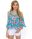 Mahalo Mama Blue Floral Print Top