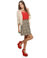 Evangelina Ivory and Black Print Skirt