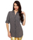 Stereoscopic Striped Black Top