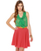 Spin Me Round Coral Red Skirt