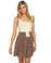 Cappucino Ivory and Taupe Dress
