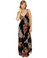 Weather Patterns Black Floral Print Silk Maxi Dress