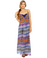 Weather Patterns Purple Print Silk Maxi Dress
