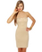 First Place Laced Strapless Beige Dress