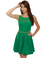 Mesh Start Sleeveless Green Dress