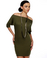 Lamixx Off the Shoulder Olive Green Dress