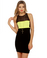 Motel Kriss Yellow and Black Dress