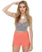 Motel Dixie Salmon Pink High-Waisted Shorts