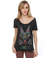 Obey Coyote Ripper Grey Print Top