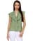 Collective Concepts All Atwitter Teal Print Top