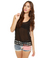 Lattice Entertain You Sheer Black Tank Top