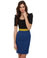 Off at Five Black and Royal Blue Dress