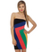 Broadcast Live Strapless Color Block Dress