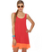 Tropicaliente Red Color Block Shift Dress