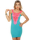On the Down Low Neon Pink and Blue Dress