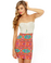 Sizzling Southwest White and Orange Print Dress