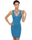 On Your Mark Sleeveless Blue Dress