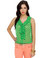 Presto Chango Green Polka Dot Top