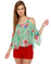 Mahalo Mama Green Floral Print Top
