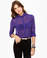 Gentleman Collar Sheer Indigo Blue Top