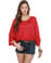 Tulle Timber Lodge Red Sweater Top