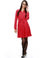 Cider Stand Pleated Red Dress