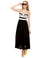 San Diego Striped Black Maxi Dress