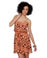 Hey Tiger Print Orange Dress