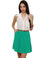 Game of Croquet White and Sea Green Halter Dress