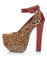 Luichiny Eye Doll Leopard & Red Super Platform Heels