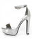 Qupid Drama 103 Silver Metallic Platform Heels