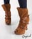 Qupid Nelson 19 Rust Faux Suede Stiletto Belted Boot